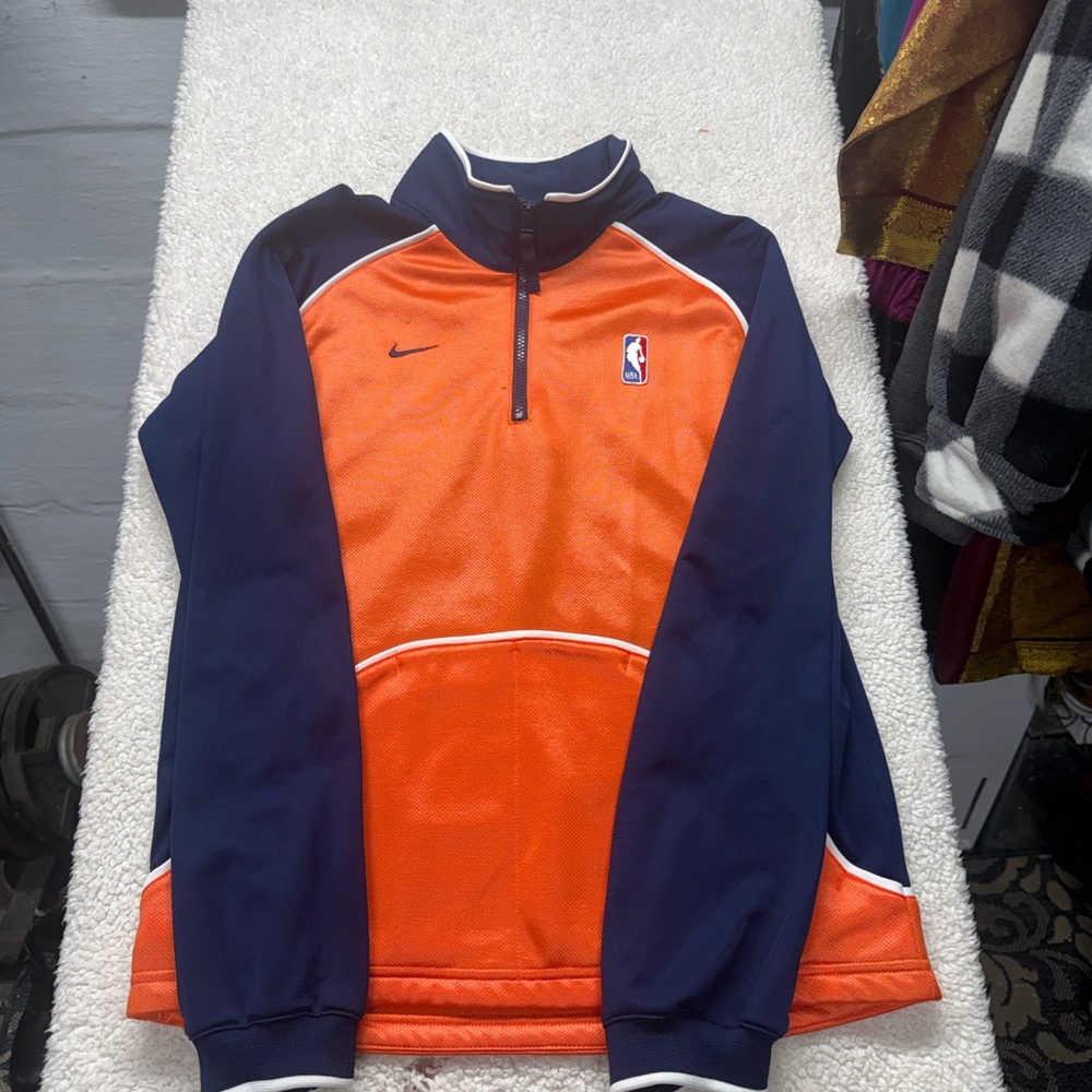 Nike NBA Orange & Navy Quarter-Zip Pullover, women’s size XL 20